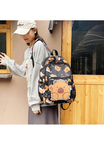 Рюкзак дитячий шкільний портфель Капібара 10496 чорний No Brand (367054684)