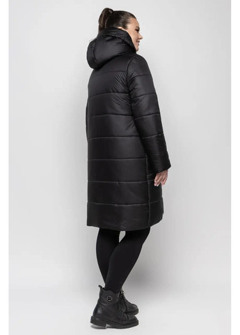 Чорна зимня жіноча зимова куртка великого розміру SK