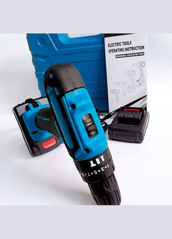 Шуруповерт-дриль акумуляторний в кейсі 24V Набір інструментів слюсарних 28 в 1 з повним комплектом насадок біт і свердл No Brand (329902259)