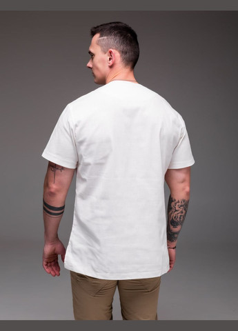 Белая мужская льняная футболка с коротким рукавом Vakko