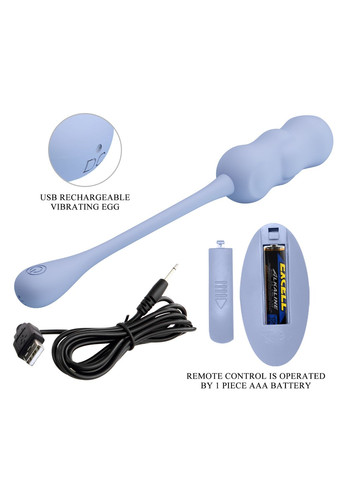 Віброяйце вагінальне Leshy з пультом, блакитне, 18.6 х 2.8 см Pretty Love (361670491)