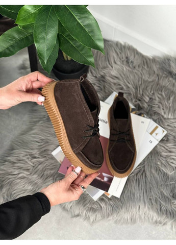 Осенние демисезонные замшевые ботинки Helen из натуральной замши