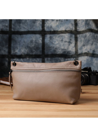 Сумка крос-боді через плече жіноча з натуральної шкіри Сірий 38272 Vintage (355245258)