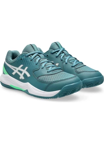 Кросівки тенісні дитячі темно-зелено-біло-зелені 1044A064-301 Asics GEL-DEDICATE 8 PADEL (397001366)