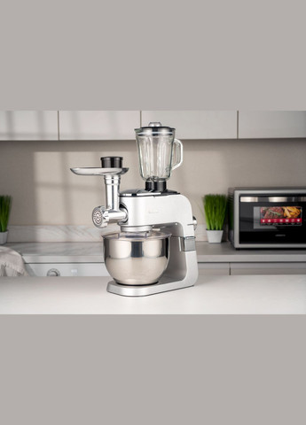 Кухонна машина 1500Вт, чаша-метал, корпус-метал, насадок-10, сріблясто-сірий Ardesto (342113970)