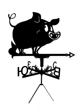 Флюгер на будинок Кабан, флюгер на дах з металу 3 мм. No Brand (368896631)