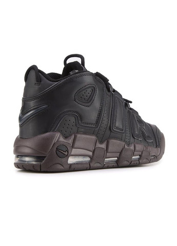 Чорні Осінні кросівки чоловічі nike air more uptempo black brown найк аір мор аптемпо No Brand
