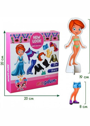 Набір магнітів "Лялька з одягом New look" ML4031-14 EN MAGDUM (334146917)