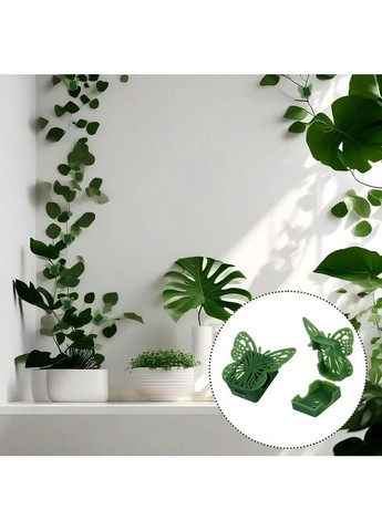 Клипсы для подвязки растений 10 шт настенные, поддержка для растений, форма бабочка No Brand (370290336)