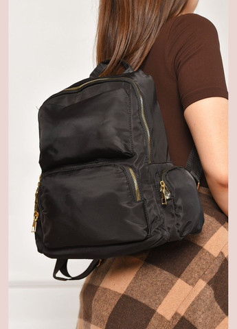 Рюкзак женский однотонный черного цвета Let's Shop (346815504)