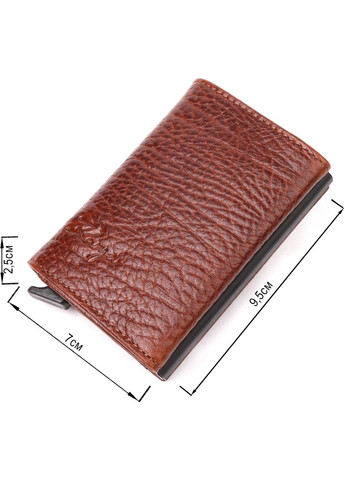 Картхолдер з натуральної шкіри з відділенням для грошей та карт коричневий (sku_20979) No Brand (330012906)