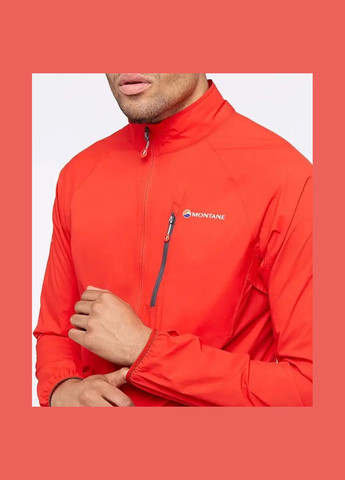 Красная демисезонная куртка ontane featherlite trail jacket flag red Montane