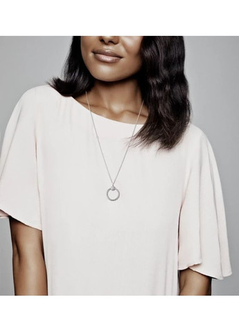 Срібний кулон Пандора "О" pave, маленький 399097C01 Kabluchka (355462841)