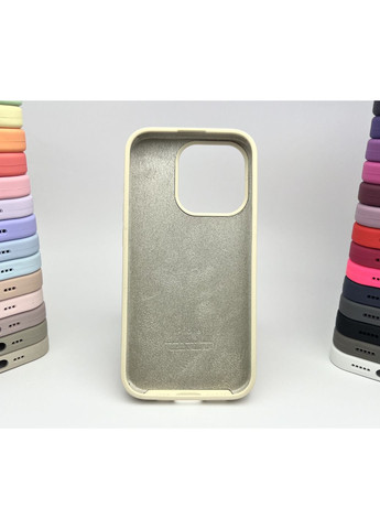 Чохол на iPhone 15 PRO для айфон 15 ПРО Beige / Open Camera Cover мікрофібра Silicone Case (369137448)