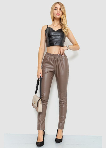 Лосины женскик из экокожи, цвет мокко, 214R5023 Ager (292130672)