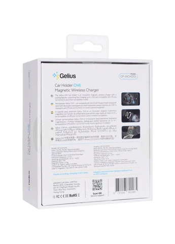 Автодержатель Chill GPWCH010i Magnetic Wireless Charging 15W with cooling (00000098752) Gelius (316630461)