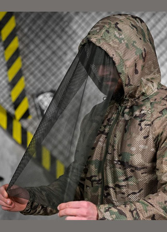 Кофта антимоскитная маскировочная Kraft из шлифованной сетки с затяжками на поясе. No Brand (337466209)