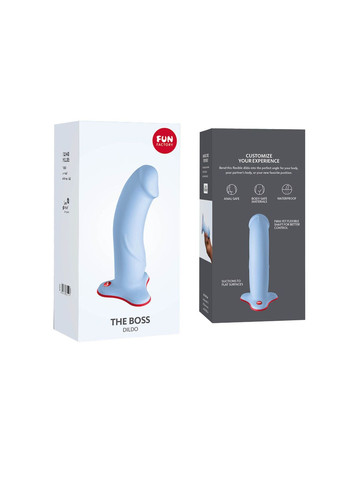 Фалоімітатор THE BOSS STUB, ніжно-блакитний, реалістична текстура, діаметр 4,1 см Fun Factory (315149338)