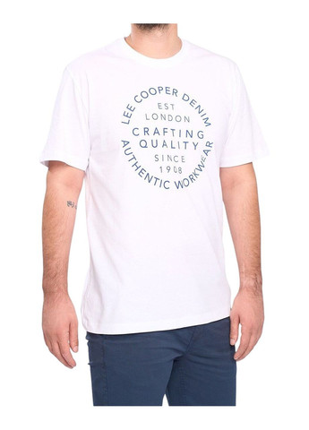 Біла футболка чоловіча Lee Cooper
