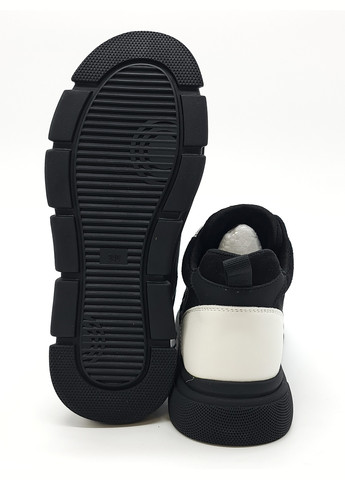 Чорні всесезонні жіночі кросівки чорні шкіряні l-11-10 24,5 см (р) Lonza
