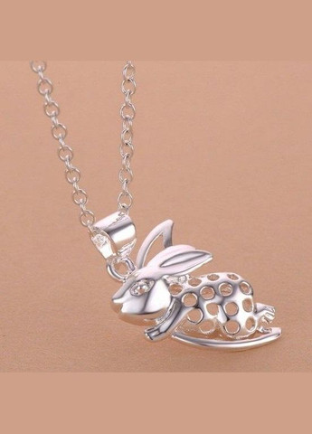 Стильная подвеска на цепи посеребренный кулон зайчик, 2210 Fashion Jewelry (338431357)