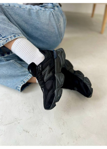 Чорні Осінні кросівки чоловічі new balance 9060 all black нью беланс 9060 No Brand