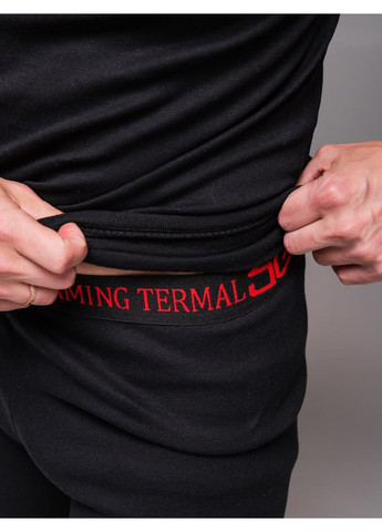 Чоловіча термобілизна чорна на мікрофлісі No Brand (366346405)