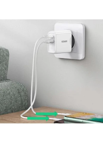 Адаптер питания для телефона CD170 White USB+USB TypeC Wall Charger 36W 3A Ugreen (297330844)