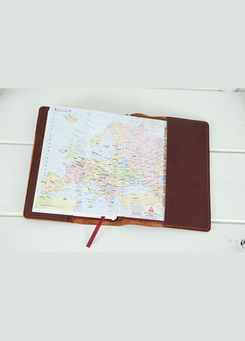 Шкіряна обкладинка для блокноту А5 Дизайн №11, натуральна шкіра італійська Краст, колір Вишня Berty (299397069)