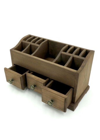 Органайзер настільний з дерева Хемлок сепія (КНЦ-006208) No Brand (328225861)