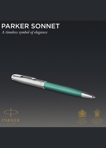 Ручка шариковая SONNET 17 Essentials Metal and Green Lacquer CT BP 83332 Parker (316516568)