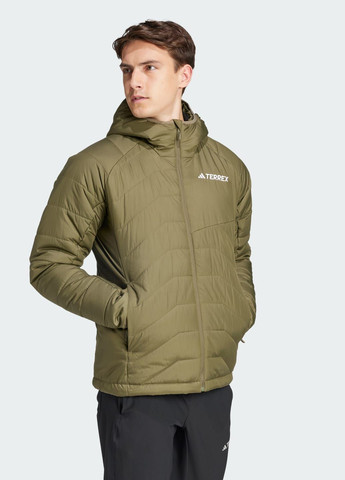 Зелена демісезонна куртка terrex multi synthetic insulated hooded adidas