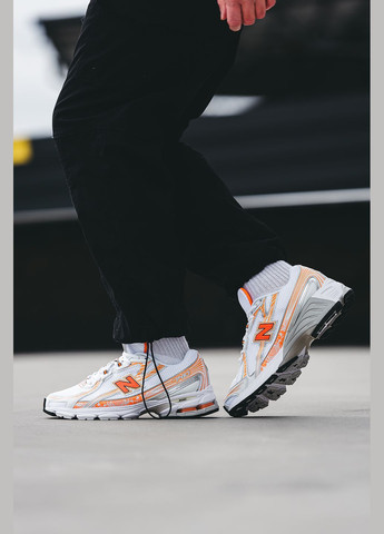 Кросівки жіночі і чоловічі New Balance 740 white orange | Нью Беланс 740 білі оранжеві No Brand білі всесезони (315018929)