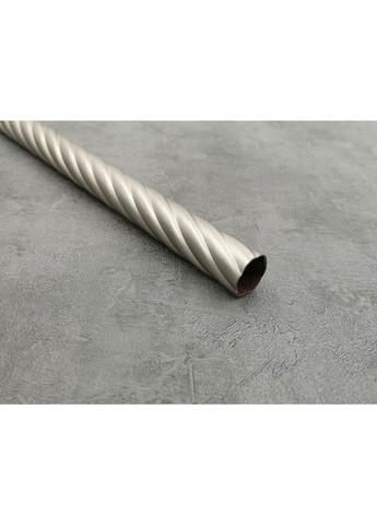 Карниз Люмієра кручена штанга одинарний відкритий 25 мм 320 см Сатин Quadrum (352778269)