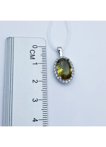 Кулон серебряный с султанитом и кубическим цирконием 1,96 г No Brand (369737191)