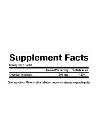 Chromium Picolinate 500mcg - 90 tabs Natural Factors (385956959)