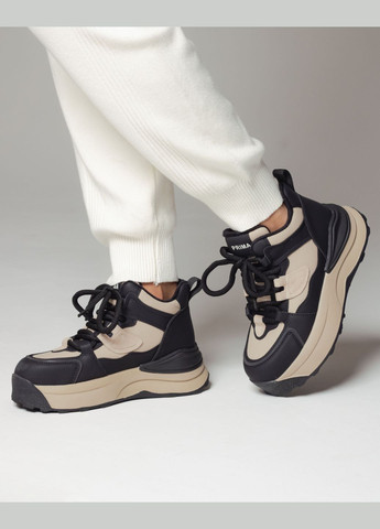 Кроссовки на платформе зимние кожа Prima d'Arte чёрные зима (304063472)