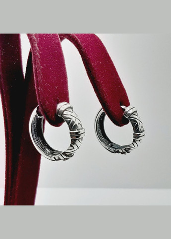 Сережки срібло 925° 5,99г. чорніння кільця () Сапфір СКАТ (306432406)