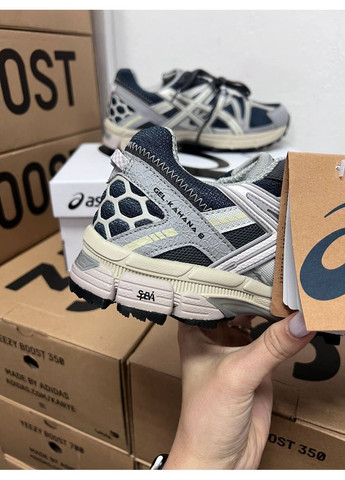 Серые всесезонные кроссовки женские gel-kahana 8 blue grey Asics