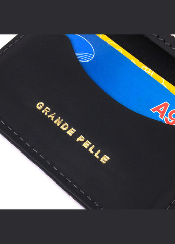 Практичная кожаная обложка на документы Сердце 16702 Черная Grande Pelle (331908386)