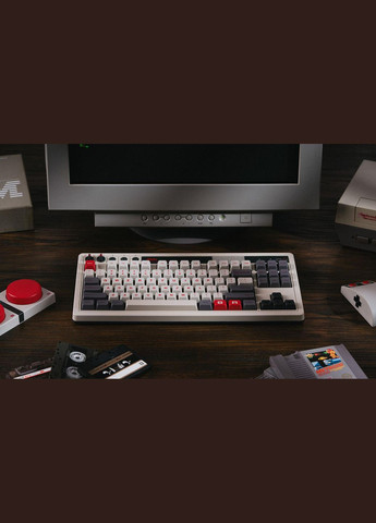 Механическая беспроводная Ретро клавиатура Retro Mechanical Keyboard 8BitDo (313867793)