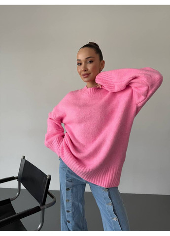 Жіночий базовий светр рожевого кольору 34345 No Brand (356671010)