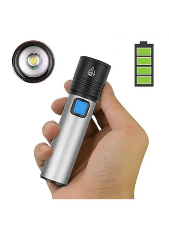 Ліхтар акумуляторний ручний тактичний світлодіодний USB CHARGE+ ZOOM (1757884280) Bailong BL-K31 (335808173)