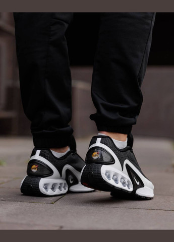 Черно-белые демисезонные мужские кроссовки No Brand