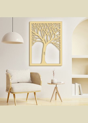 Панно 3D декоративне з об'ємом 15 мм для стін, Дерево ванильне Декоинт (278288089)
