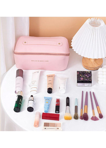 Удобная косметичка из искусственной кожи, дорожный органайзер для косметики нежно фиолетовая No Brand (326487942)