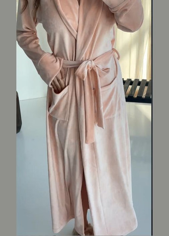 Халат довгий велюровий жіночий на запах No Brand халат (318679115)