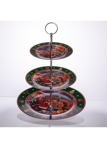 Етажерка для фруктів та десертів Santa порцелянова 34 см Yiwu (369960236)