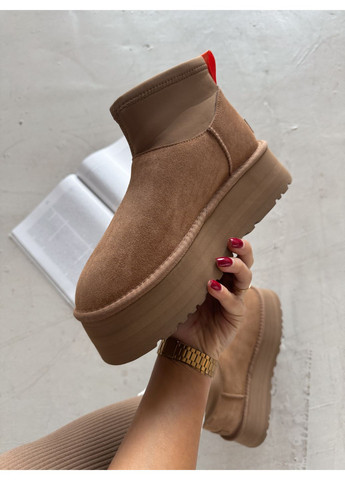 Уги женские UGG Classic Mini Dipper Chestnut мини платформ No Brand (361849770)