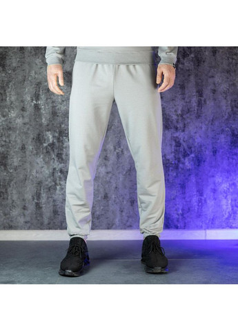 Чоловічі демісезонні спортивні штани бавовняні сірі No Brand (353390414)